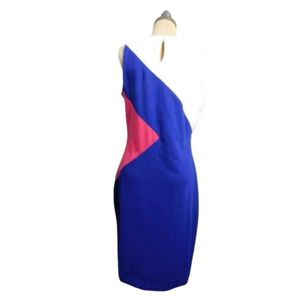 Chaps Size 12 STRETCH Knit Colorblock Career Dress NWT $90 - Picture 3 of 3